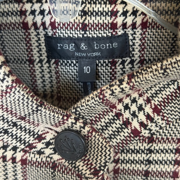 Rag & Bone Multi-Tan Plaid Blazer - Picture 6 of 8